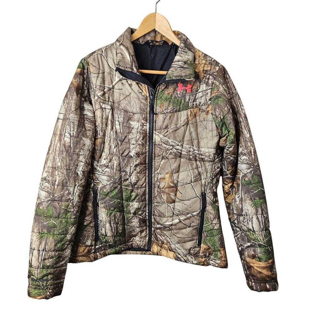 Under Armour Womens ColdGear Primaloft Camo Jacket Realtree Xtra UA Storm Medium